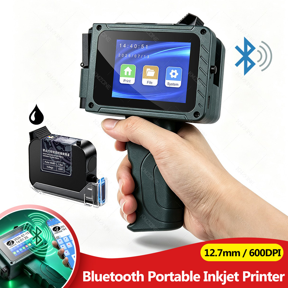 Label Maker Machine - 12.7mm Handheld Inkjet Label Printer Bluetooth