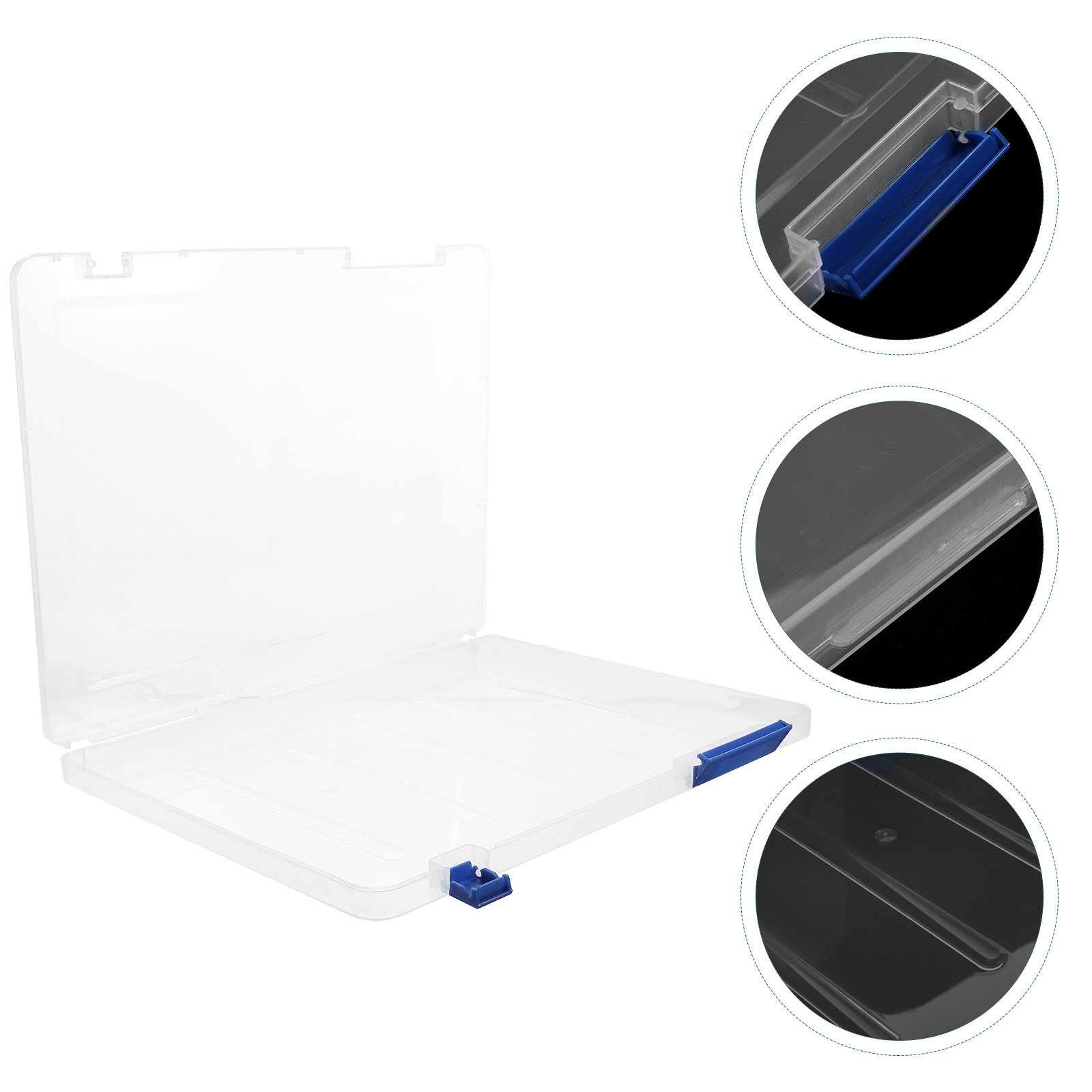 Home Office Travel Document - A4 Transparent Plastic File Box Sturdy