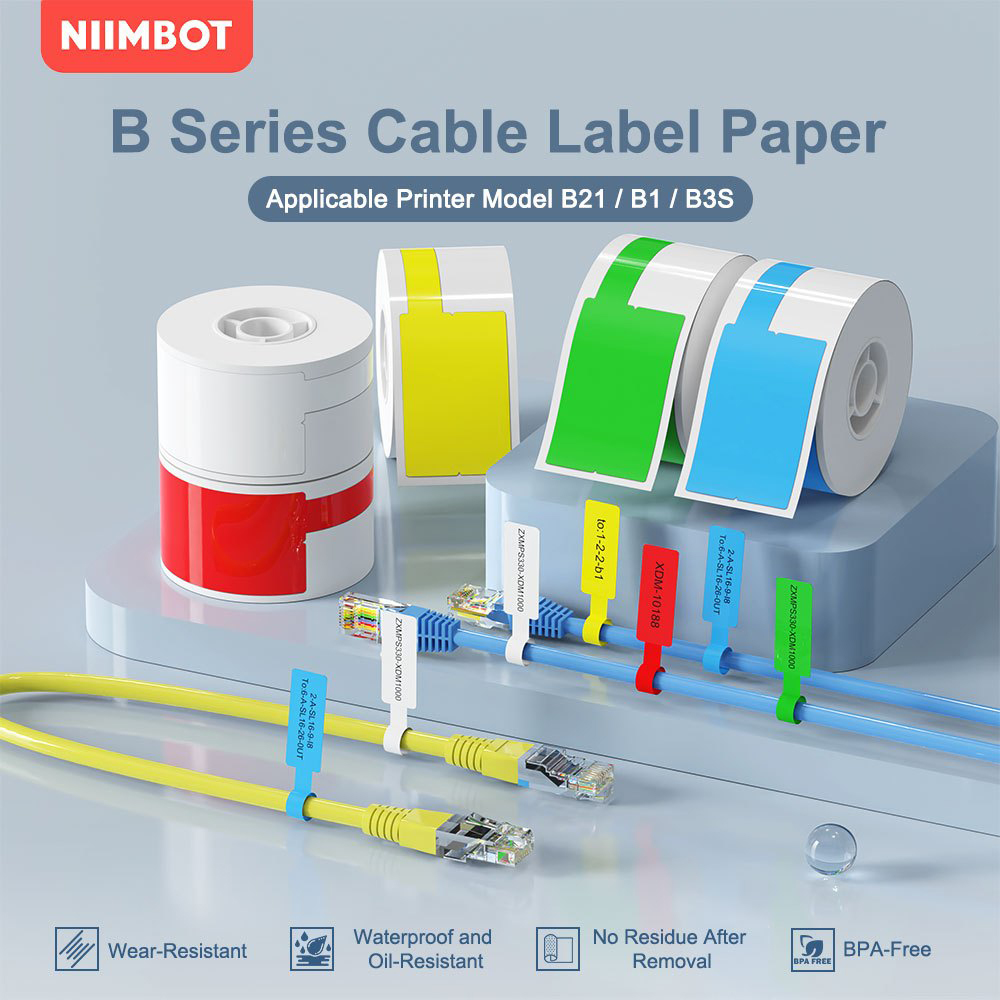 Label Maker Machine - Niimbot Cable Label Portable Printer Thermal