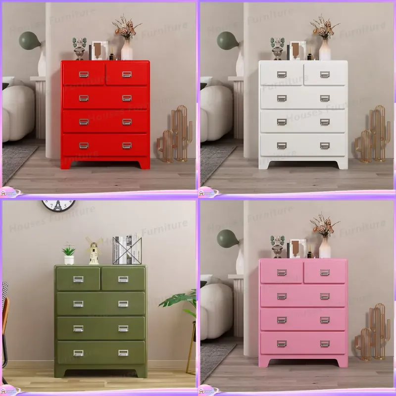 Office Table Home - Vintage 5 Drawer Metal Shoe Cabinet