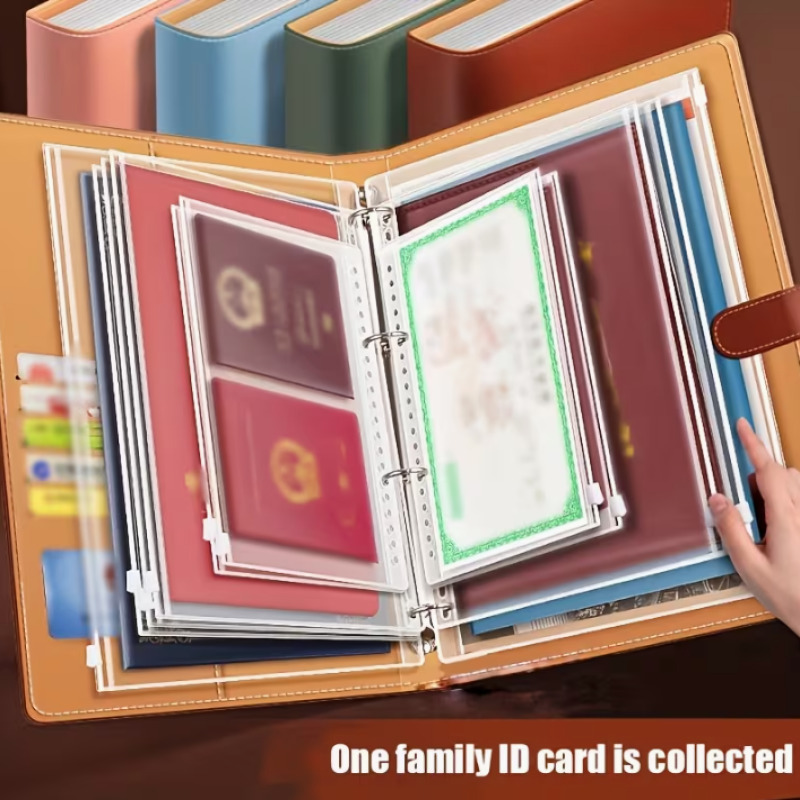Home Office Travel Document - A4 Magnetic Closure Family Document Organizer