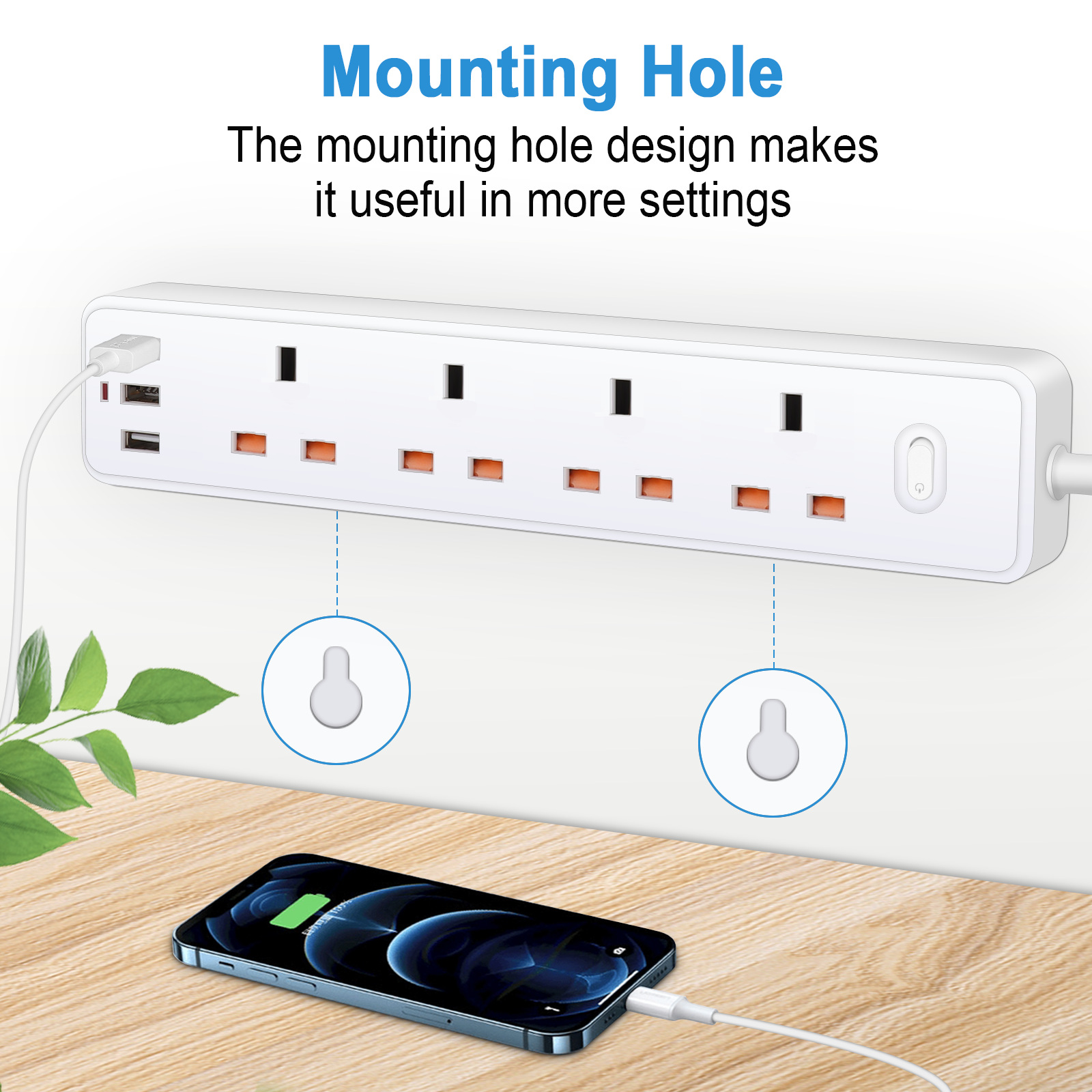 Power Strip Electric Socket UK - đánh giá và giá Power Strip Desk