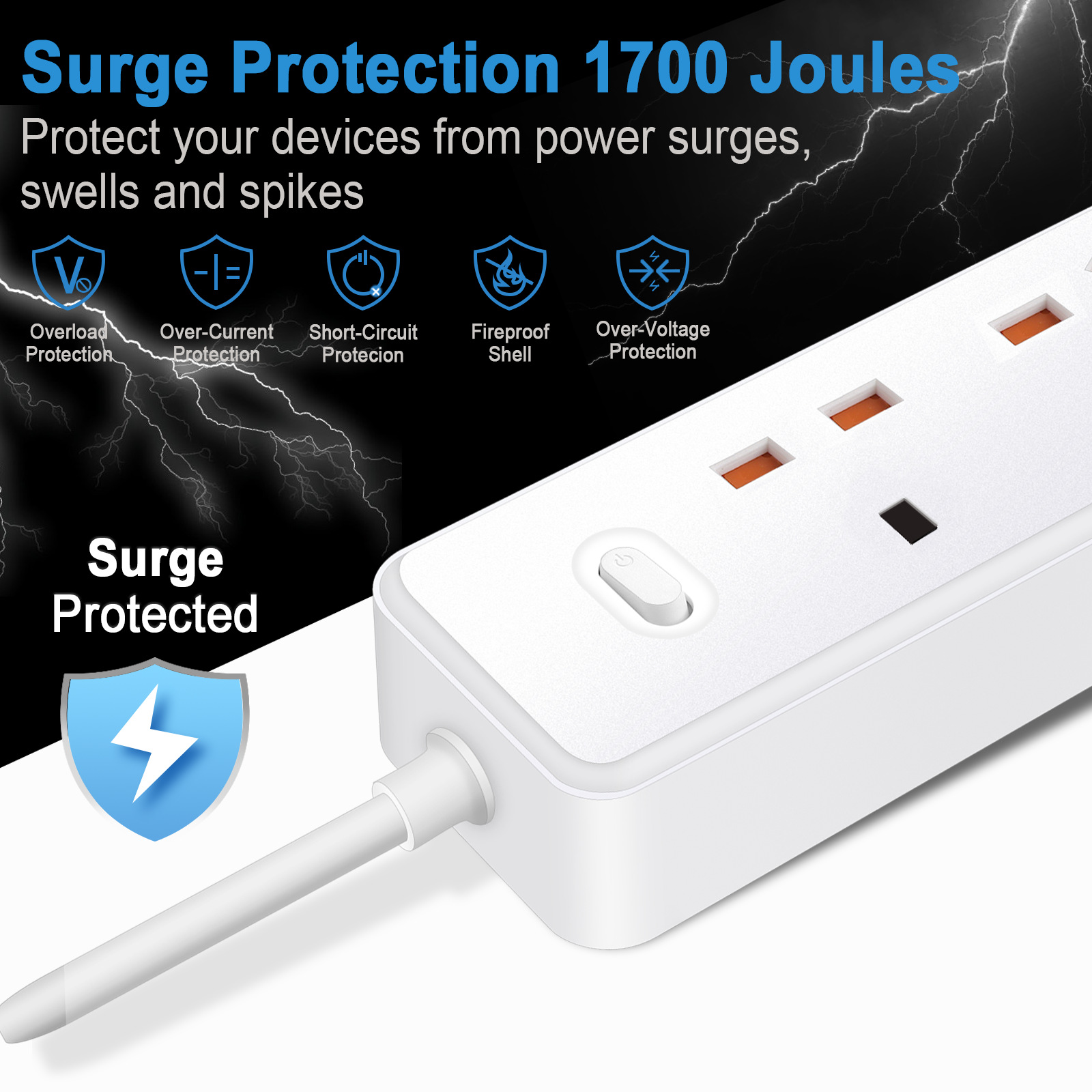 Power Strip Electric Socket UK - đánh giá và giá Power Strip Desk