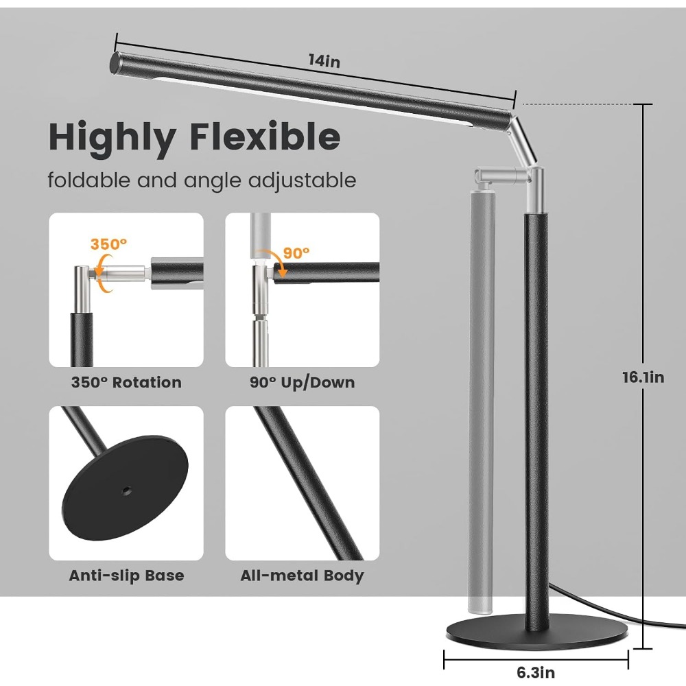 16 Inch Adjustable Metal LED D - đánh giá và giá Office Table Home