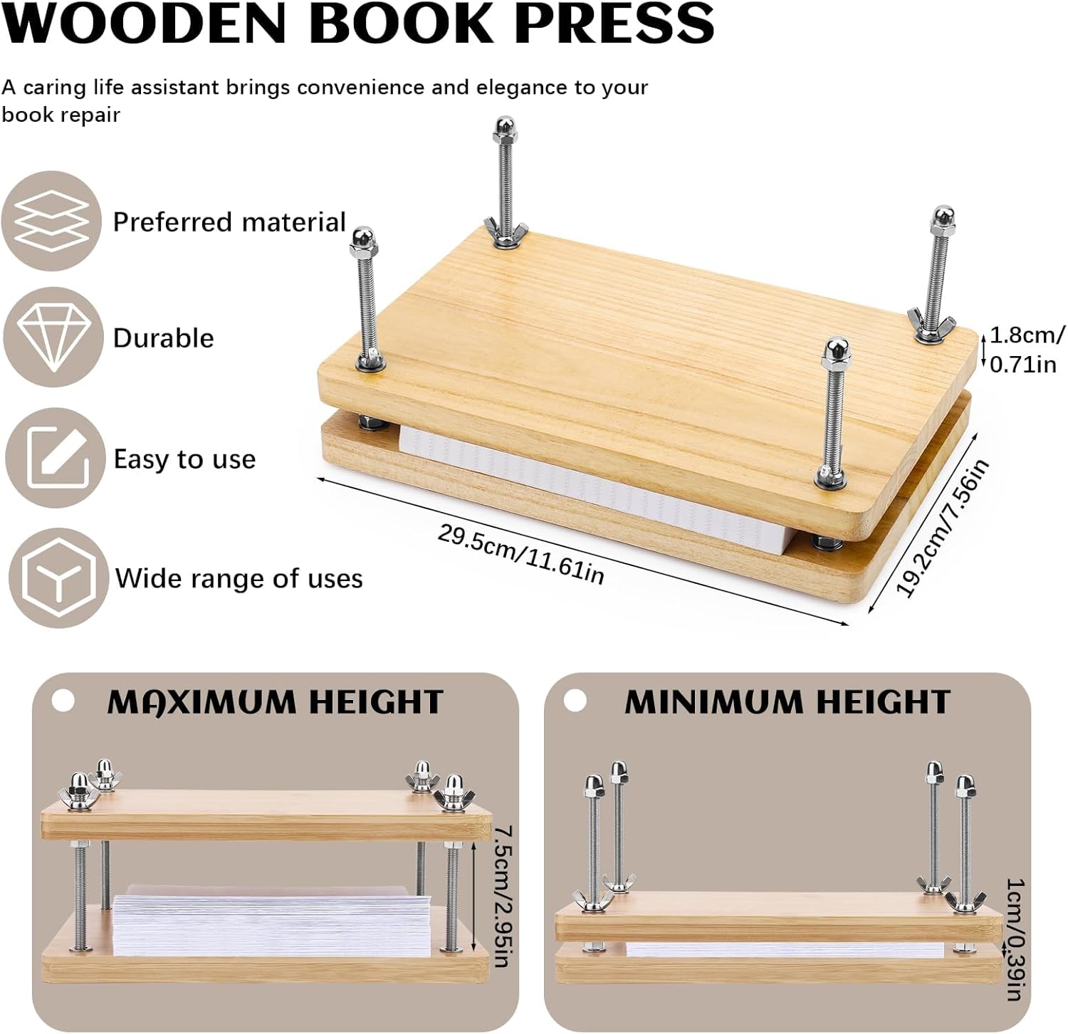 Wooden Book Press, Binding Too - đánh giá và giá Label Maker Machine