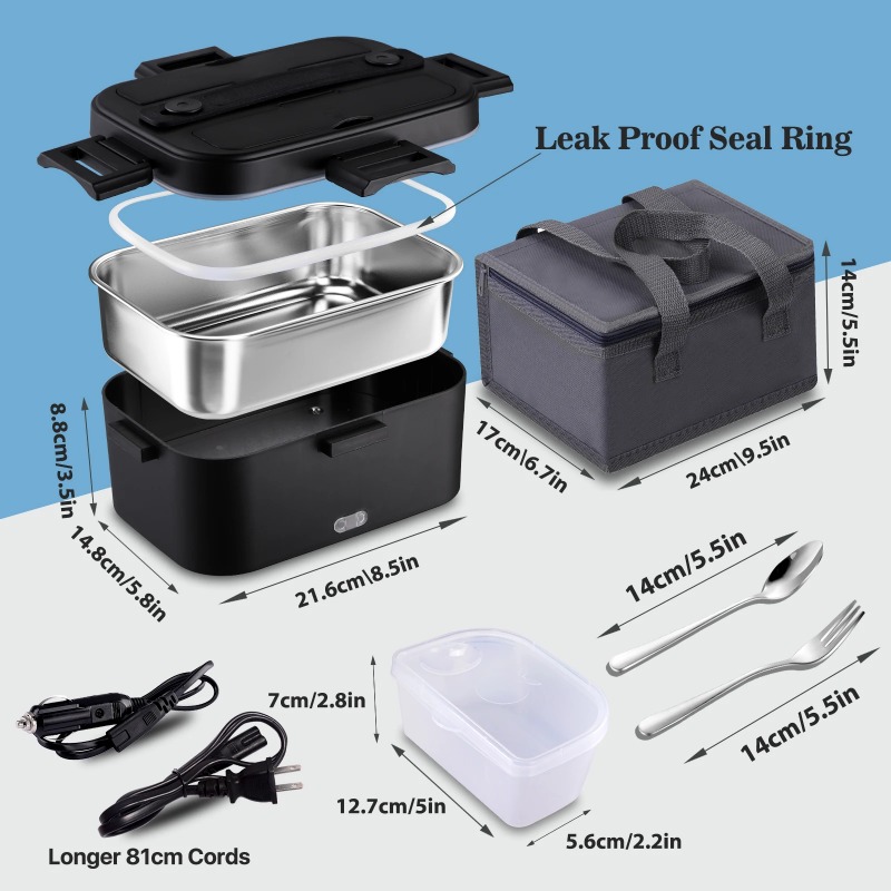 Electric Heated Lunch Box 110V - đánh giá và giá Home Office Work