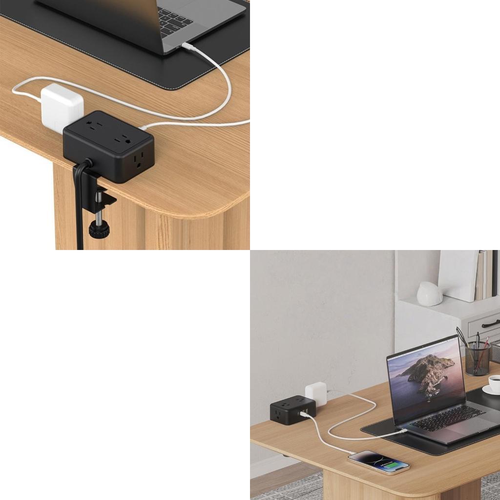 Kẹp an toàn Gắn dải nguồn Ổ cắ - đánh giá và giá Power Strip Desk