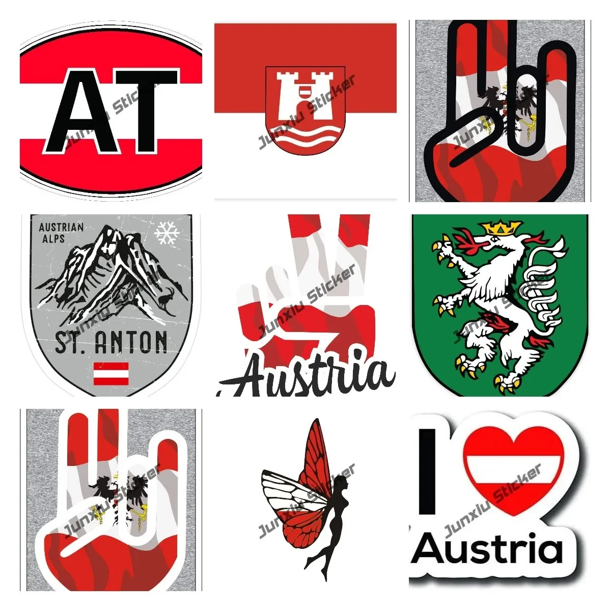 Creative Austria Flag Car Deca - đánh giá và giá Home Office Logo