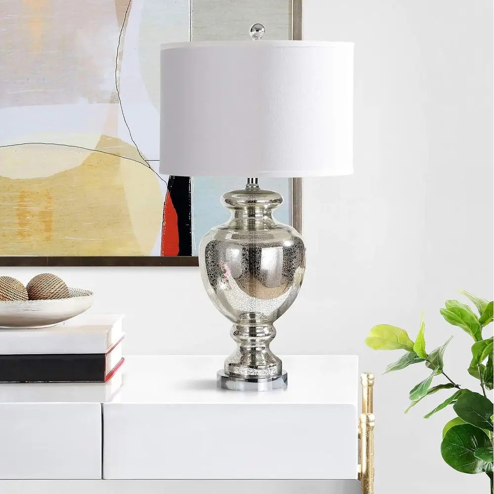 Mercury Silver Crackle Glass 2 - đánh giá và giá Office Table Home