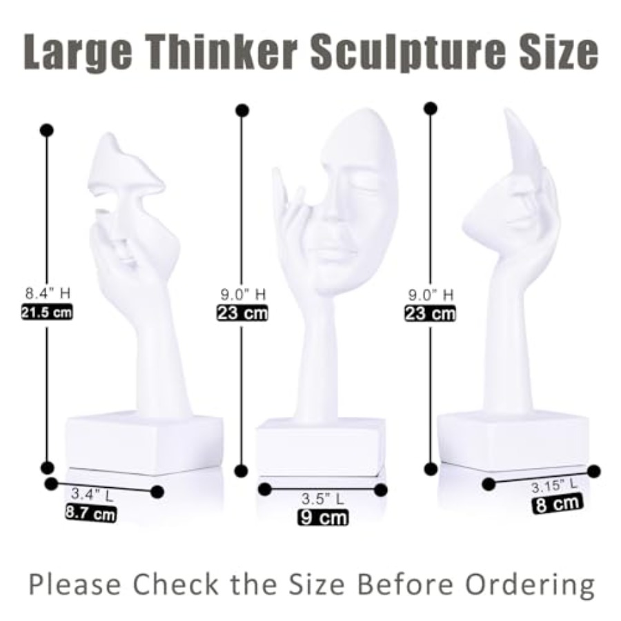 Thinker Large Statue Set - Art - đánh giá và giá Office Table Home