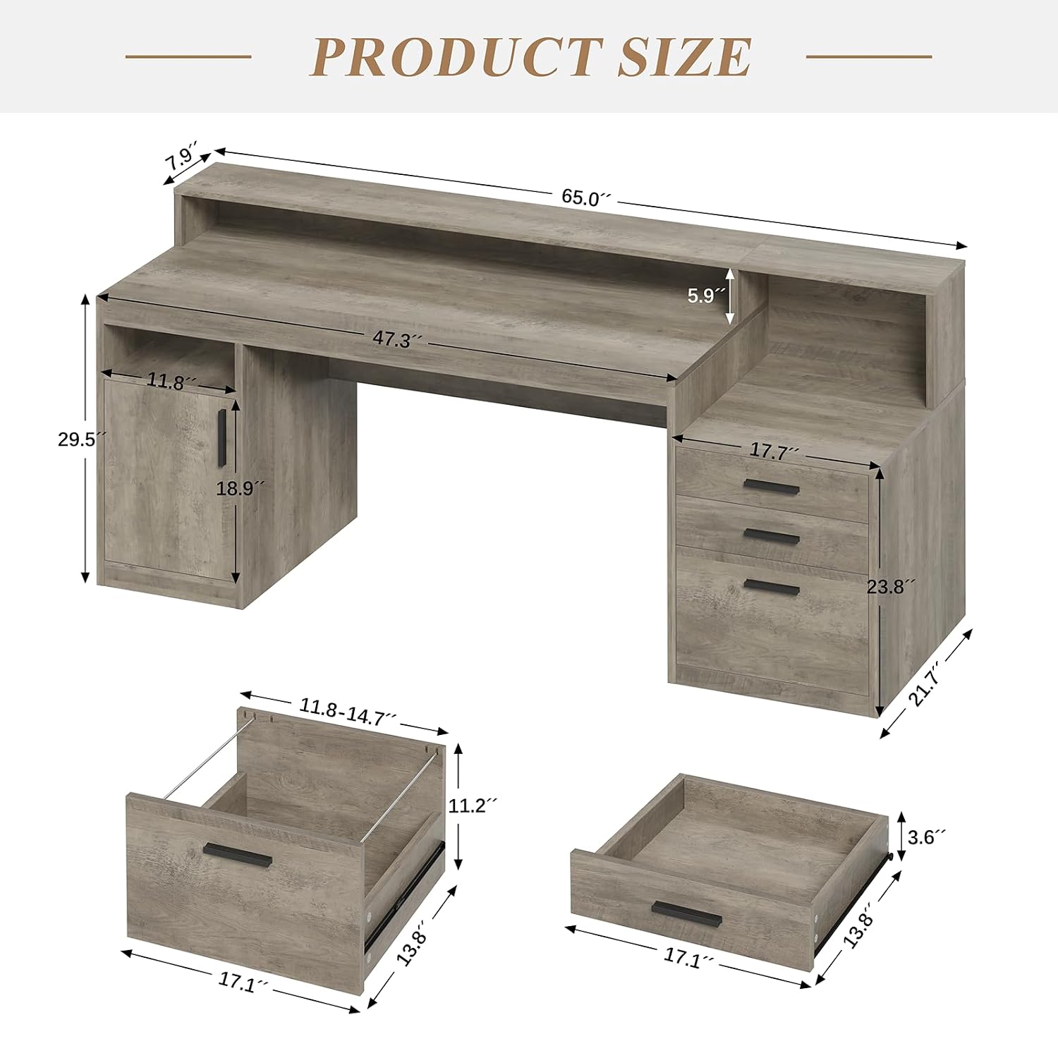 Executive Computer Desk with 3 - đánh giá và giá Home Office 365