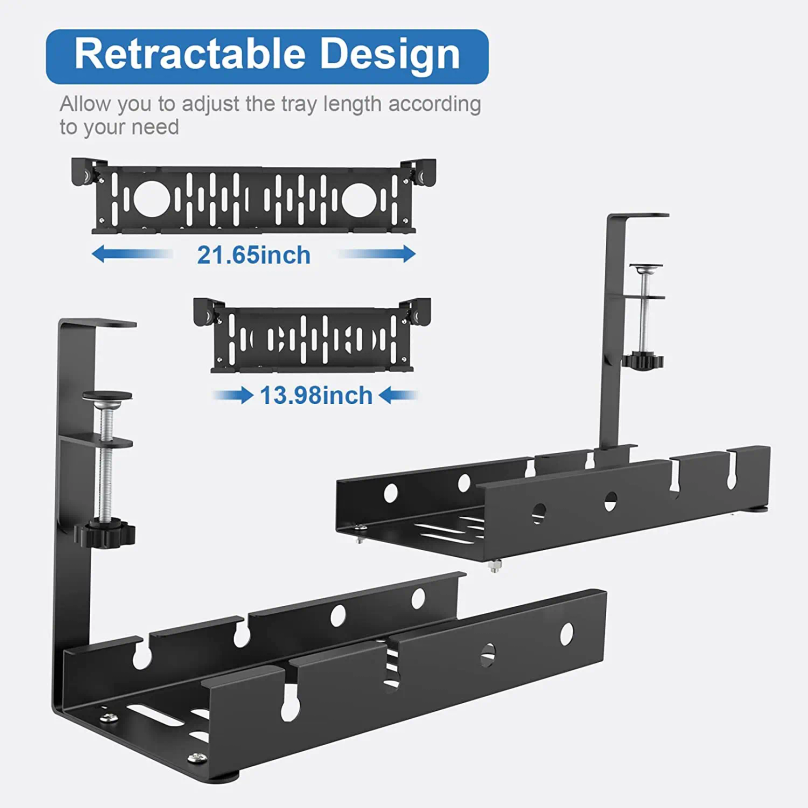 No Drilling Extendable Under D - đánh giá và giá Power Strip Desk