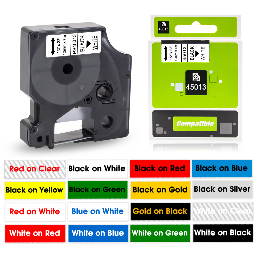 45013 Nhãn Băng Đen Trên Trắng - đánh giá và giá Label Maker Machine