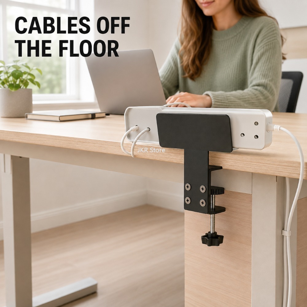 Under Desk Cable Organizer Tra - đánh giá và giá Power Strip Desk
