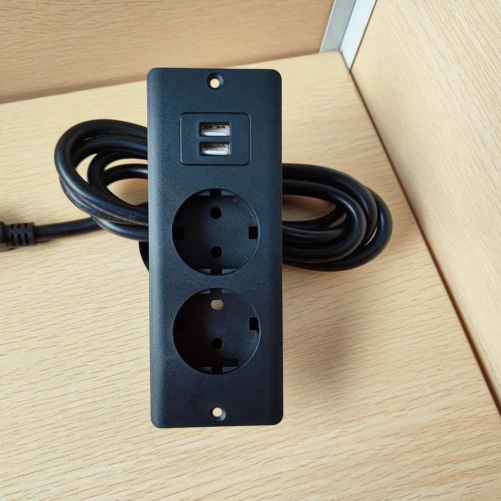 EU KR Table Recessed Sockets 2 - đánh giá và giá Power Strip Desk