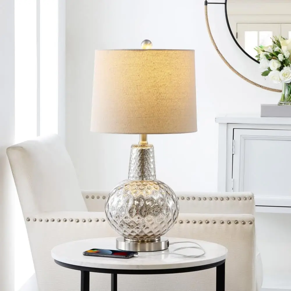 24-inch Silver/Ivory Shade LED - đánh giá và giá Office Table Home